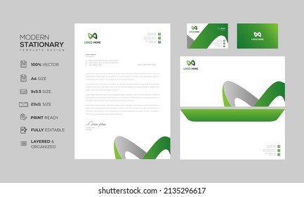 Creative, Business and Corporate Stationary design templates for your project design Vector shapes