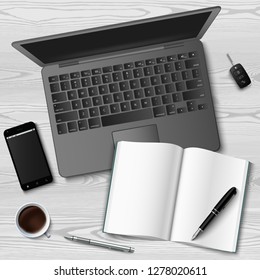 Creative business design mock up workspace template