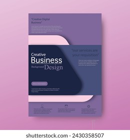 Creative business design template with space for place text for cover, flyer, book, brochure or poster.