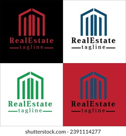 Desarrollo de empresas creativas Diseño de logotipos estatales inmobiliarios,Logotipo del agente inmobiliario Logotipo del inmueble logotipo de la casa Construcción Arquitectura de la construcción.Colección de logotipos del edificio, inmuebles