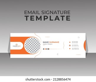 Creative Business Email Signature Template or personal footer and social media cover design.