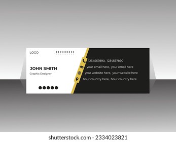 Creative business email signature template or email footer and personal social media cover Premium Vector