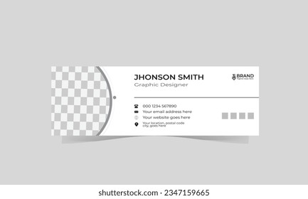 	
Creative business email signature template or email footer. Modern and abstract design with vector .