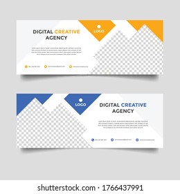 creative business facebook cover banner vector template