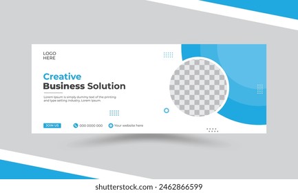 Creative business facebook cover  banner design template 