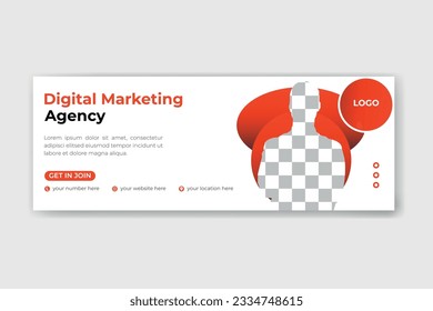 Creative business Facebook cover template, web banner template.