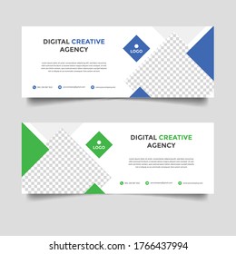 creative business facebook cover vector template