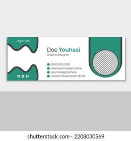 creative business flat and modern e-mail signature templates
