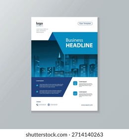 Plantilla de diseño de folleto de negocios creativos con diseño de área de diseño de texto y fondo para el concepto de diseño de Imagen de lugar