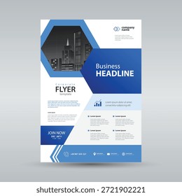 Plantilla de diseño de diseño de folleto de negocios creativos. Diseño de portada de una sola página. Escala de tamaño A4 y fácil de editar