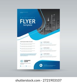 Plantilla de diseño de diseño de folleto de negocios creativos. Diseño de portada de una sola página. Escala de tamaño A4 y fácil de editar