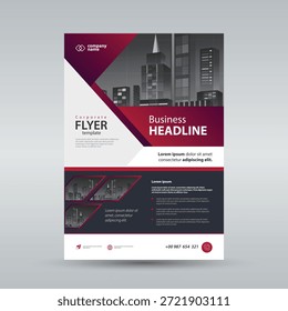 Plantilla de diseño de diseño de folleto de negocios creativos. Diseño de portada de una sola página. Escala de tamaño A4 y fácil de editar