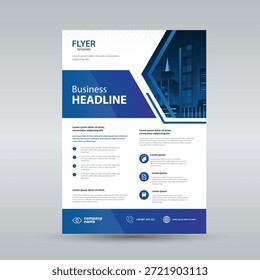 Plantilla de diseño de diseño de folleto de negocios creativos. Diseño de portada de una sola página. Escala de tamaño A4 y fácil de editar