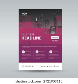 Plantilla de diseño de diseño de folleto de negocios creativos. Diseño de portada de una sola página. Escala de tamaño A4 y fácil de editar