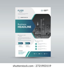 Plantilla de diseño de diseño de folleto de negocios creativos. Diseño de portada de una sola página. Escala de tamaño A4 y fácil de editar