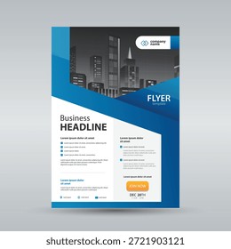 Plantilla de diseño de diseño de folleto de negocios creativos. Diseño de portada de una sola página. Escala de tamaño A4 y fácil de editar