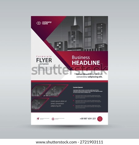 creative business flyer brochure layout design template. single page cover design. A4 size scale and Easy for editing