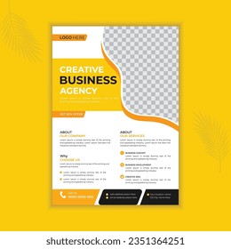 Creative business flyer and corporate design template. It can be adapted to brochures, magazines, annual reports, posters, presentations, flyers and banners, gradient colors, and white backgrounds