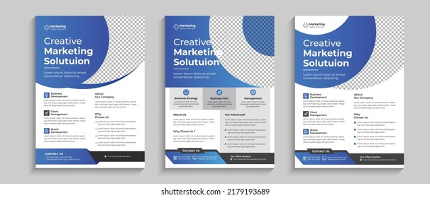 Creative Business Flyer Corporate Flyer pamphlet, brochure cover design, layout Template design. Annual Report, Magazine, Poster, Business Presentation, Portfolio, Flyer, Banner vector template