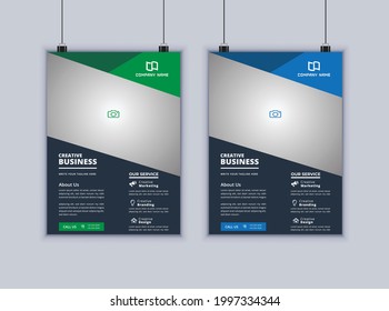 Creative Business flyer design. 2 page business flyer vector design. Modern flyer template vector. Brochure design