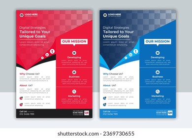 Creative Business Flyer Design. Brochure design, cover modern layout, annual report, poster, flyer in A4