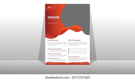 Diseño creativo de volante de negocios. Plantilla de vector empresarial moderna. Pancarta ilustrativa abstracta.