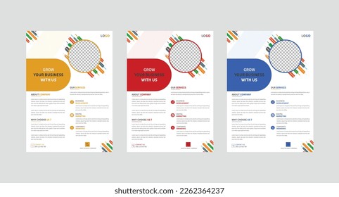 Creative business flyer design templat