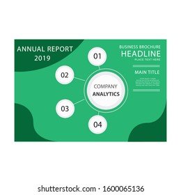Creative business flyer design template with green color
