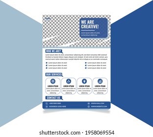Plantilla de diseño de volante de negocios creativo, folleto de negocios listo para imprimir, volante de negocios creativo