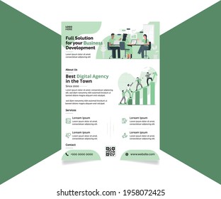 Plantilla de diseño de volante de negocios creativo, folleto de negocios listo para imprimir, volante de negocios creativo