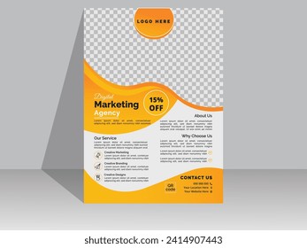 Creative business flyer design template company identity with minimalist layout