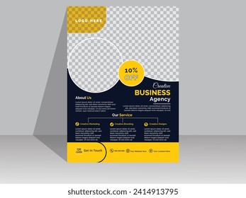 Creative business flyer design template company identity with minimalist layout