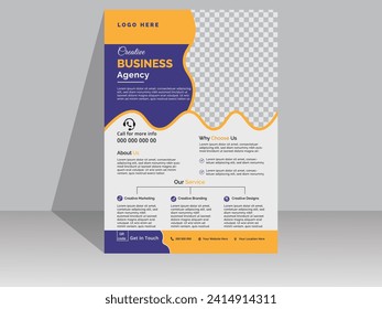 Creative business flyer design template company identity with minimalist layout