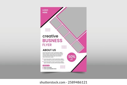 Creative business flyer design template