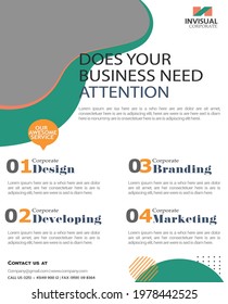 creative Business flyer design vector format 