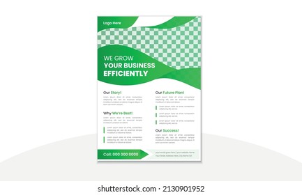 Creative Business Flyer Poster Design Template. Brochure Cover Design Template with A4 Layout.