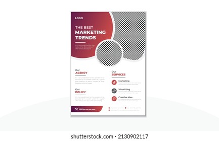 Creative Business Flyer Poster Design Template. Brochure Cover Design Template with A4 Layout.