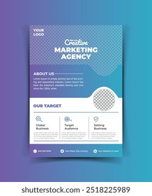 Creative business flyer or poster design template