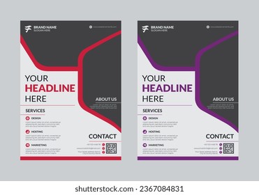 Diseño creativo de impresión de volante para empresas