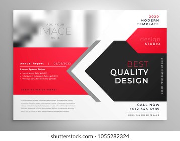 creative business flyer in red black design