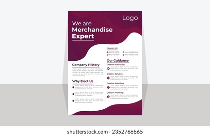 Plantilla de viajero de negocios creativo en tamaño A4.Informe anual, revista, póster, presentación corporativa, infografía,diseño moderno con color degradado