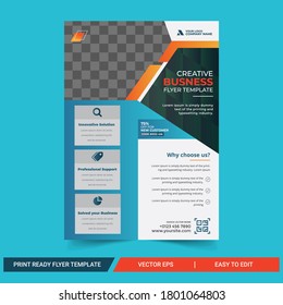 creative  Business Flyer Template abstract vector template. Brochure design, cover modern layout, annual report, poster, flyer in A4 size.Business brochure flyer design a4 template. 