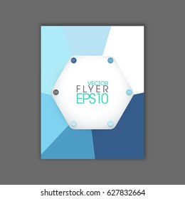 Creative Business Flyer, Template or Banner with infographic element in hexagon shape.
