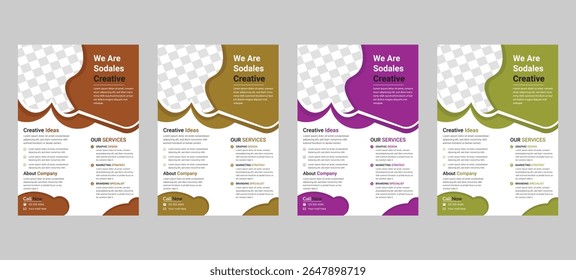Creative Business Flyer Template | Box Style Corporate Brochure Design
