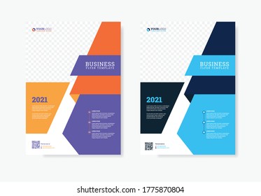 Plantilla de folleto comercial creativa. El negocio de los folletos.