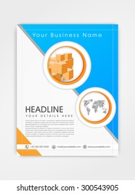 Diseño creativo de folletos, plantillas o folletos en color azul y blanco.