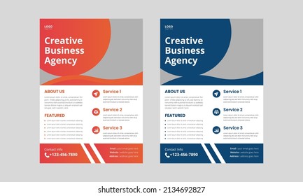 Vorlage für kreatives Business Flyer. Corporate Marketing Agency Flyer Broschüre Design. Cover, A4-Größe, Poster, Business-Flyer-Design