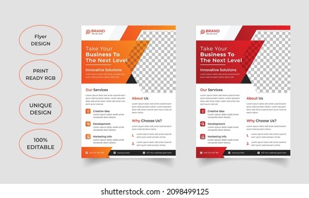 Creative business flyer template design