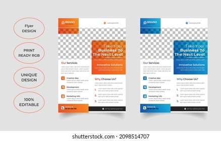 Creative business flyer template design