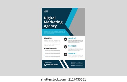 Diseño de plantilla de Creative Business Flyer. diseño de carteles de portada empresarial. fondo de diseño, plantilla vectorial en tamaño A4, folleto, informe anual